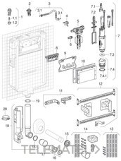 GEBERIT - BLOQUE SOPORTE CISTERNA EMPOTRAR SIGMA 8cm