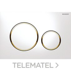 GEBERIT - PULSADOR Sigma-20 PLÁSTICO BLANCO DORADO BLANCO