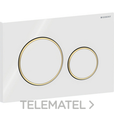 GEBERIT - PULSADOR Sigma-20 PLÁSTICO BLANCO DORADO BLANCO
